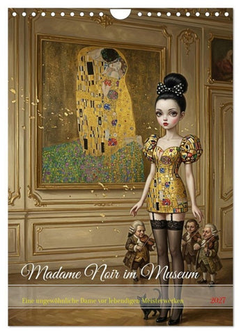 Madame Noir im Museum (Wandkalender 2027 DIN A4 hoch), CALVENDO Monatskalender