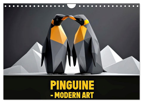 PINGUINE - modern Art (Wandkalender 2027 DIN A4 quer), CALVENDO Monatskalender