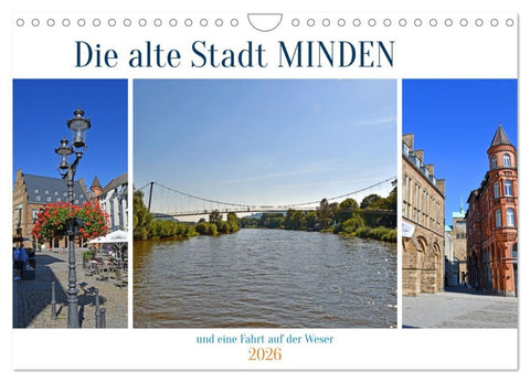 Die alte Stadt MINDEN (Wandkalender 2026 DIN A4 quer), CALVENDO Monatskalender