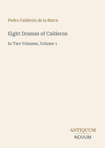 Eight Dramas of Calderon