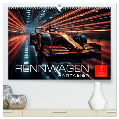 Rennwagen Fantasien (hochwertiger Premium Wandkalender 2027 DIN A2 quer), Kunstdruck in Hochglanz