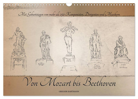 Von Mozart bis Beethoven (Wandkalender 2026 DIN A3 quer), CALVENDO Monatskalender