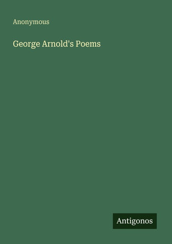 George Arnold's Poems