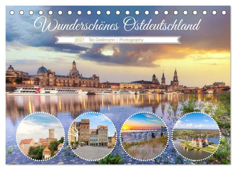 Wunderschönes Ostdeutschland (Tischkalender 2027 DIN A5 quer), CALVENDO Monatskalender