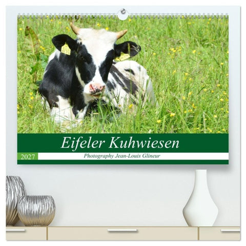 Eifeler Kuhwiesen (hochwertiger Premium Wandkalender 2027 DIN A2 quer), Kunstdruck in Hochglanz