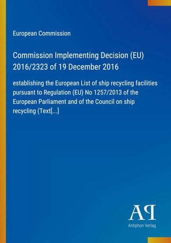 Commission Implementing Decision (EU) 2016/2323 of 19 December 2016