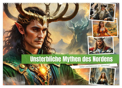 Unsterbliche Mythen des Nordens (Wandkalender 2027 DIN A2 quer), CALVENDO Monatskalender