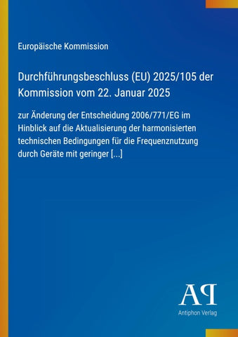 Durchführungsbeschluss (EU) 2025/105 der Kommission vom 22. Januar 2025
