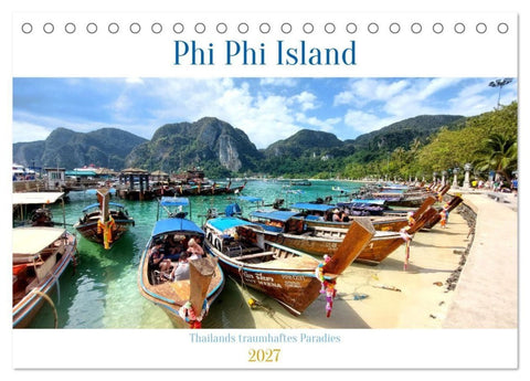 Phi Phi Island – Thailands traumhaftes Paradies (Tischkalender 2027 DIN A5 quer), CALVENDO Monatskalender