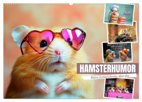 Hamsterhumor - Kleine Zuckerschnute, aber oho (Wandkalender 2027 DIN A2 quer), CALVENDO Monatskalender