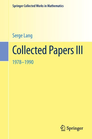 Collected Papers III