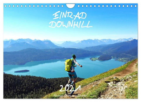 Einrad Downhill (Wandkalender 2027 DIN A4 quer), CALVENDO Monatskalender