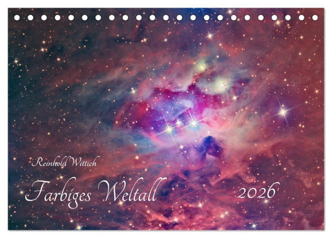 Farbiges Weltall (Tischkalender 2026 DIN A5 quer), CALVENDO Monatskalender