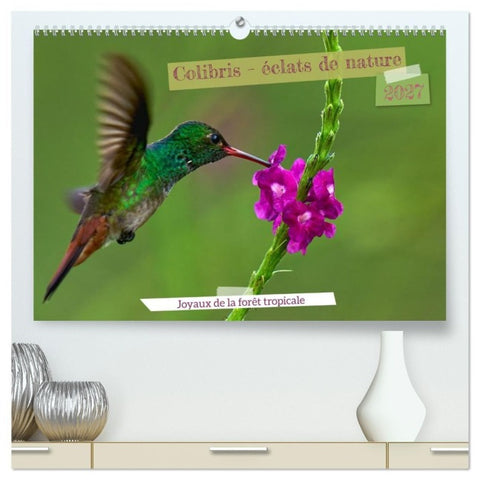 Colibris – éclats de nature (Calendrier mural haut de gamme 2027 DIN A2 vertical), CALVENDO calendrier mensuel