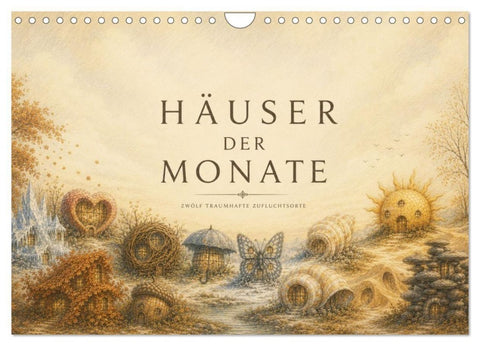 Häuser der Monate (Wandkalender 2027 DIN A4 quer), CALVENDO Monatskalender
