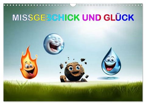 Missgeschick und Glück (Wandkalender 2027 DIN A3 quer), CALVENDO Monatskalender