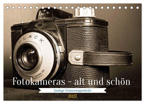 Fotokameras - alt und schön (Tischkalender 2027 DIN A5 quer), CALVENDO Monatskalender