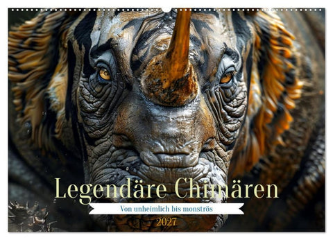 Legendäre Chimären - Von unheimlich bis monströs (Wandkalender 2027 DIN A2 quer), CALVENDO Monatskalender