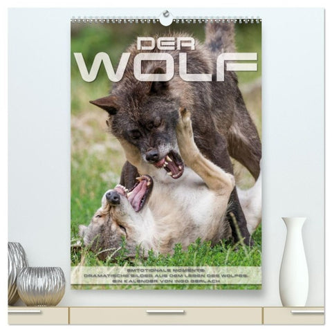 Emotionale Momente: Der Wolf. (hochwertiger Premium Wandkalender 2027 DIN A2 hoch), Kunstdruck in Hochglanz