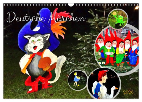 Deutsche Märchen (Wandkalender 2026 DIN A3 quer), CALVENDO Monatskalender