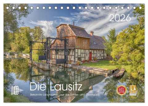 Die Lausitz - Landmarken der Nieder- und Oberlausitz (Tischkalender 2026 DIN A5 quer), CALVENDO Monatskalender