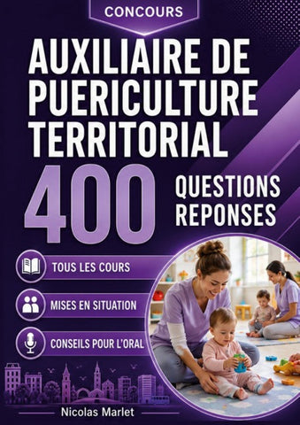 Auxiliaire de Puériculture Territorial 400 questions réponses