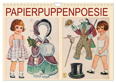 Papierpuppenpoesie (Wandkalender 2027 DIN A4 quer), CALVENDO Monatskalender
