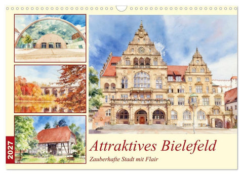 Attraktives Bielefeld (Wandkalender 2027 DIN A3 quer), CALVENDO Monatskalender