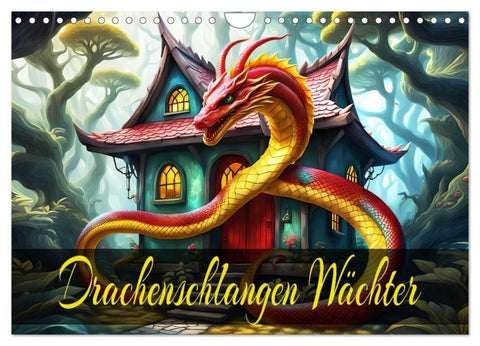 Drachenschlangen Wächter (Wandkalender 2027 DIN A4 quer), CALVENDO Monatskalender