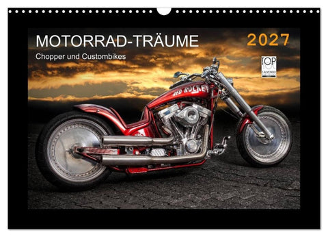 Motorrad-Träume – Chopper und Custombikes (Wandkalender 2027 DIN A3 quer), CALVENDO Monatskalender