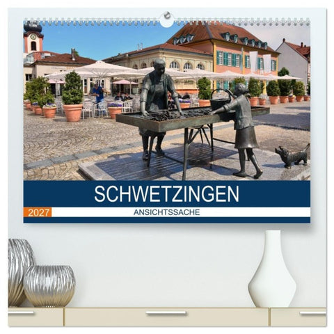 Schwetzingen - Ansichtssache (hochwertiger Premium Wandkalender 2027 DIN A2 quer), Kunstdruck in Hochglanz