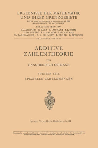 Additive Zahlentheorie