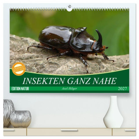 INSEKTEN GANZ NAHE (hochwertiger Premium Wandkalender 2027 DIN A2 quer), Kunstdruck in Hochglanz