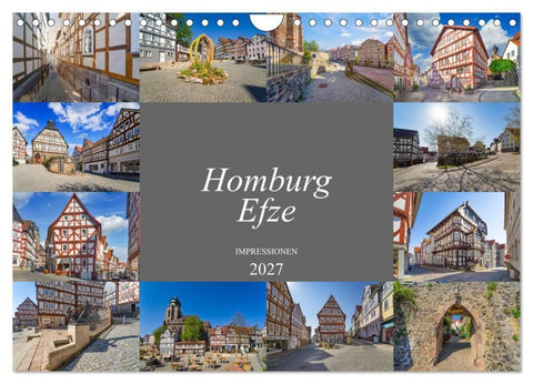 Homburg Efze Impressionen (Wandkalender 2027 DIN A4 quer), CALVENDO Monatskalender