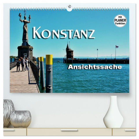 Konstanz - Ansichtssache (hochwertiger Premium Wandkalender 2026 DIN A2 quer), Kunstdruck in Hochglanz