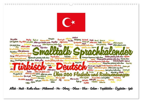 Smalltalk Sprachkalender Türkisch-Deutsch (Wandkalender 2027 DIN A2 quer), CALVENDO Monatskalender