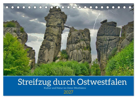Streifzug durch Ostwestfalen (Tischkalender 2027 DIN A5 quer), CALVENDO Monatskalender