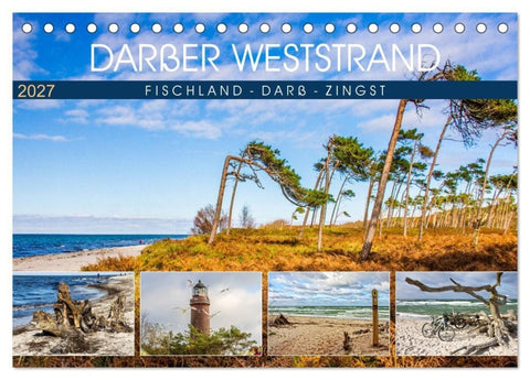 Darßer Weststrand - Fischland Darß Zingst (Tischkalender 2027 DIN A5 quer), CALVENDO Monatskalender