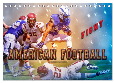 American Football - Fight (Tischkalender 2027 DIN A5 quer), CALVENDO Monatskalender