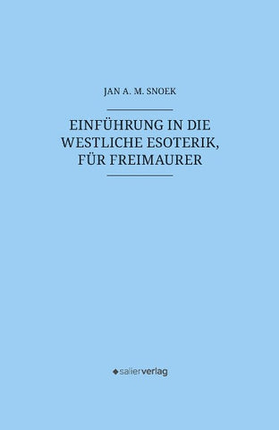Einführung in die westliche Esoterik, für Freimaurer