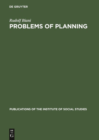 Problems of planning