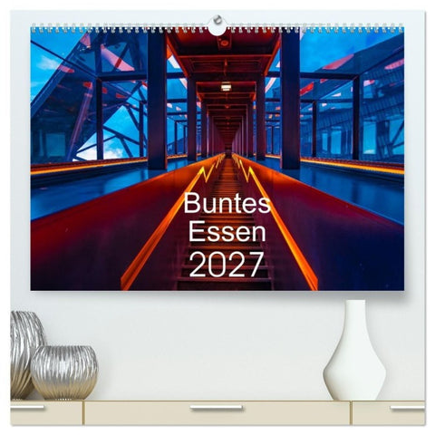 Buntes Essen 2027 (hochwertiger Premium Wandkalender 2027 DIN A2 quer), Kunstdruck in Hochglanz