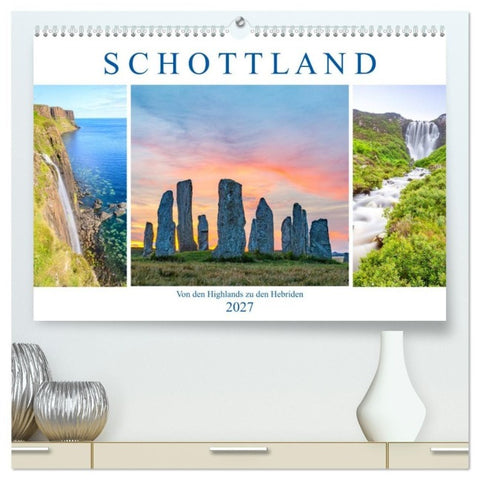 Von den Highlands zu den Hebriden (hochwertiger Premium Wandkalender 2027 DIN A2 quer), Kunstdruck in Hochglanz
