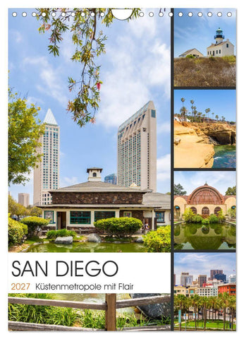 SAN DIEGO Küstenmetropole mit Flair (Wandkalender 2027 DIN A4 hoch), CALVENDO Monatskalender