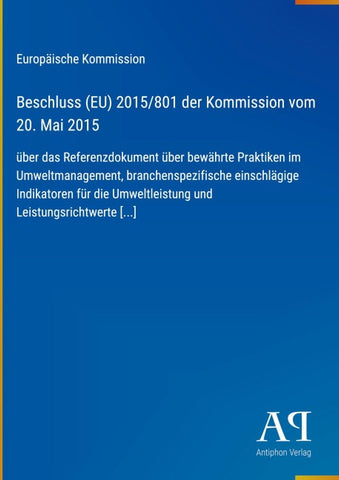 Beschluss (EU) 2015/801 der Kommission vom 20. Mai 2015