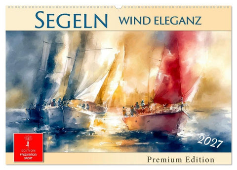 Segeln - Wind Eleganz (Wandkalender 2027 DIN A2 quer), CALVENDO Monatskalender
