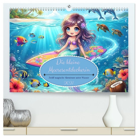 Die kleine Meeresentdeckerin (hochwertiger Premium Wandkalender 2027 DIN A2 quer), Kunstdruck in Hochglanz