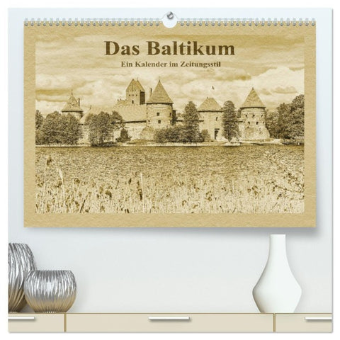 Das Baltikum - Ein Kalender im Zeitungsstil (hochwertiger Premium Wandkalender 2027 DIN A2 quer), Kunstdruck in Hochglanz
