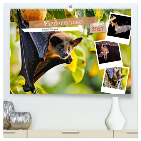 Fledermäuse - kleine Vampire (hochwertiger Premium Wandkalender 2027 DIN A2 quer), Kunstdruck in Hochglanz
