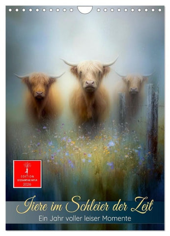 Tiere im Schleier der Zeit (Wandkalender 2026 DIN A4 hoch), CALVENDO Monatskalender